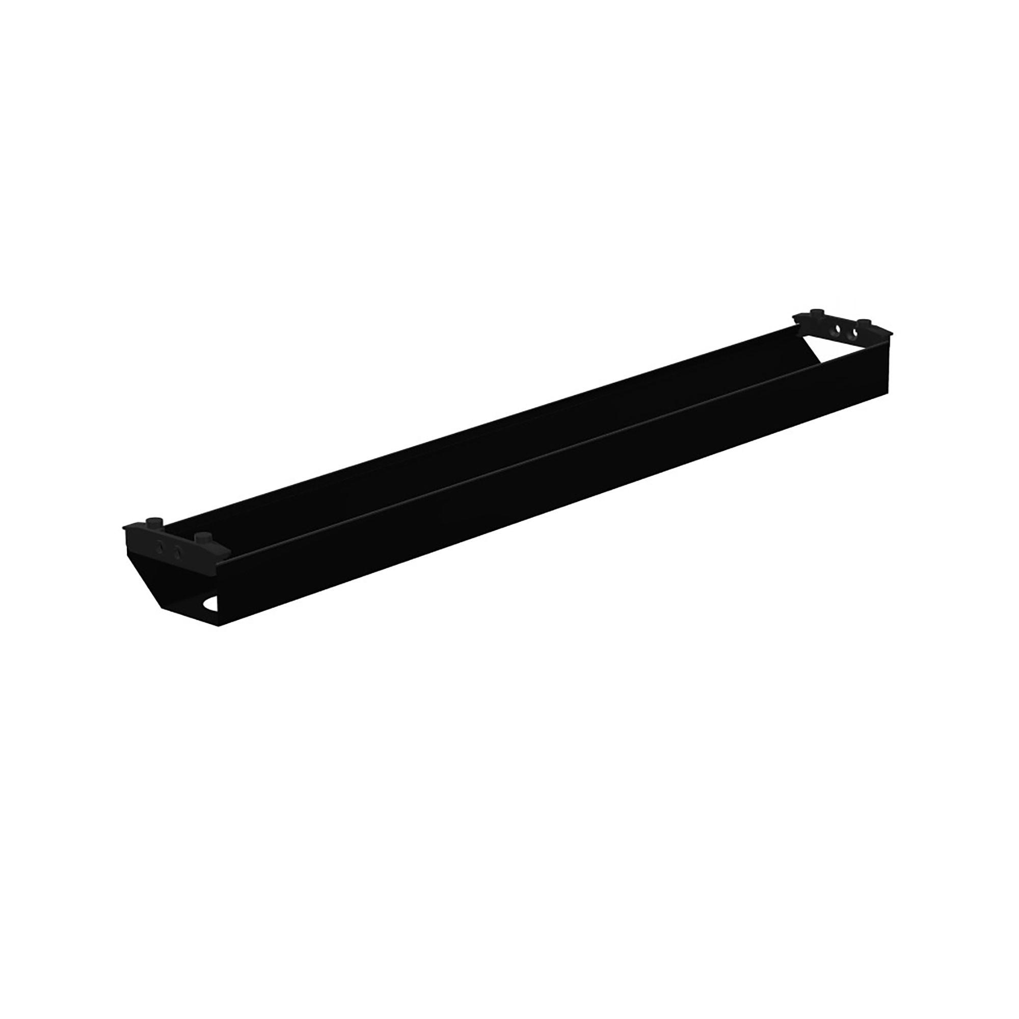KABELKANAL Horizontaler Kabelkanal Flex-big / Ohne Zubehör Schwarz 1280mm - Schwarz, Metall (16/128/10cm) - ASSMANN