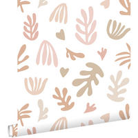 TAPETE Pflanzen im Matisse-Stil 50 x 900 cm - Beige, Papier (50/900cm) - ESTAhome