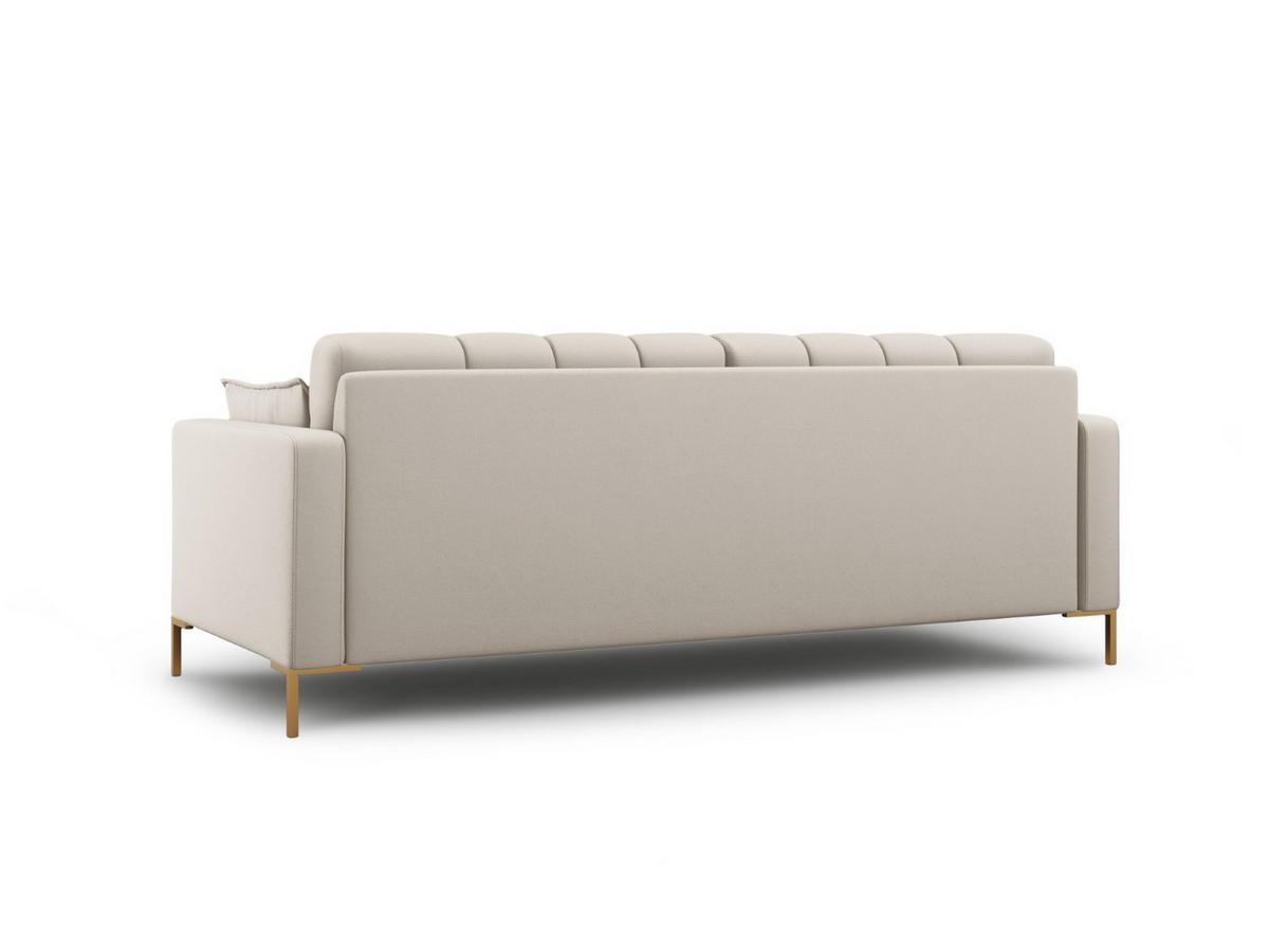 SOFA Mamaia aus strukturiertem Stoff beige 3 Sitzplätze - Beige, Textil (92/75/177cm) - Micadoni