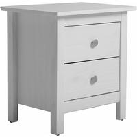 NACHTTISCH Berna 2 Schubladen Weiß - Weiß, Holz (46/49/35cm) - VS Venta-stock