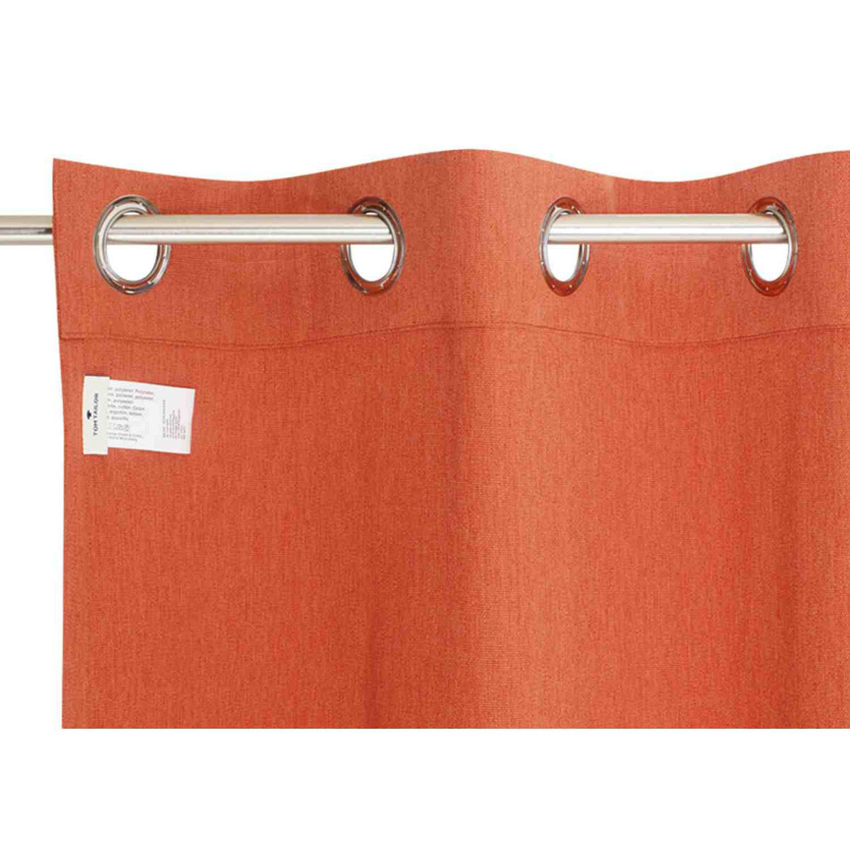 BLICKDICHTER ÖSENVORHANG Dove Signature - Terra cotta, Textil (140/0.5/245cm) - Tom Tailor