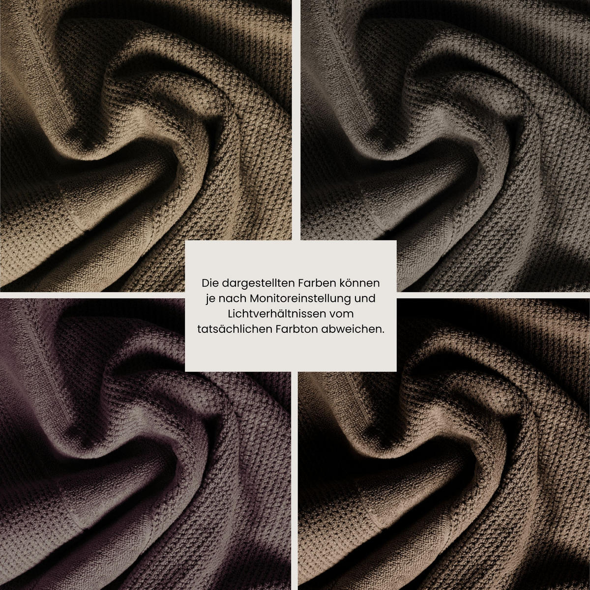 HANDTUCHSET Turin - 4-teilig - 50x100 cm - Dunkelgrau - Dunkelgrau, Textil (50/100cm) - SCHIESSER