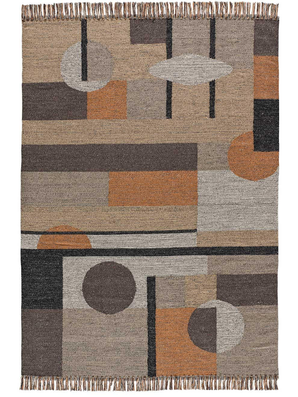 HANDWEBTEPPICH Braun Chandia 120/170 cm - Multicolor/Braun, Naturmaterialien (120/170cm) - Atticgo