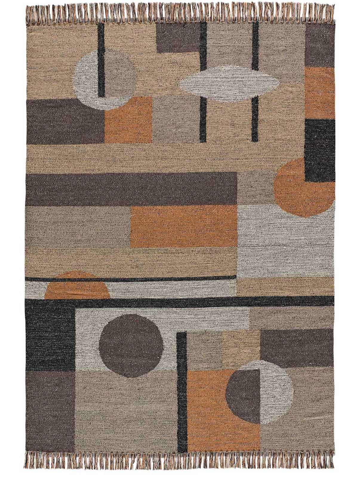 HANDWEBTEPPICH Braun Chandia 120/170 cm - Multicolor/Braun, Naturmaterialien/Naturmaterialen (120/170cm) - Atticgo