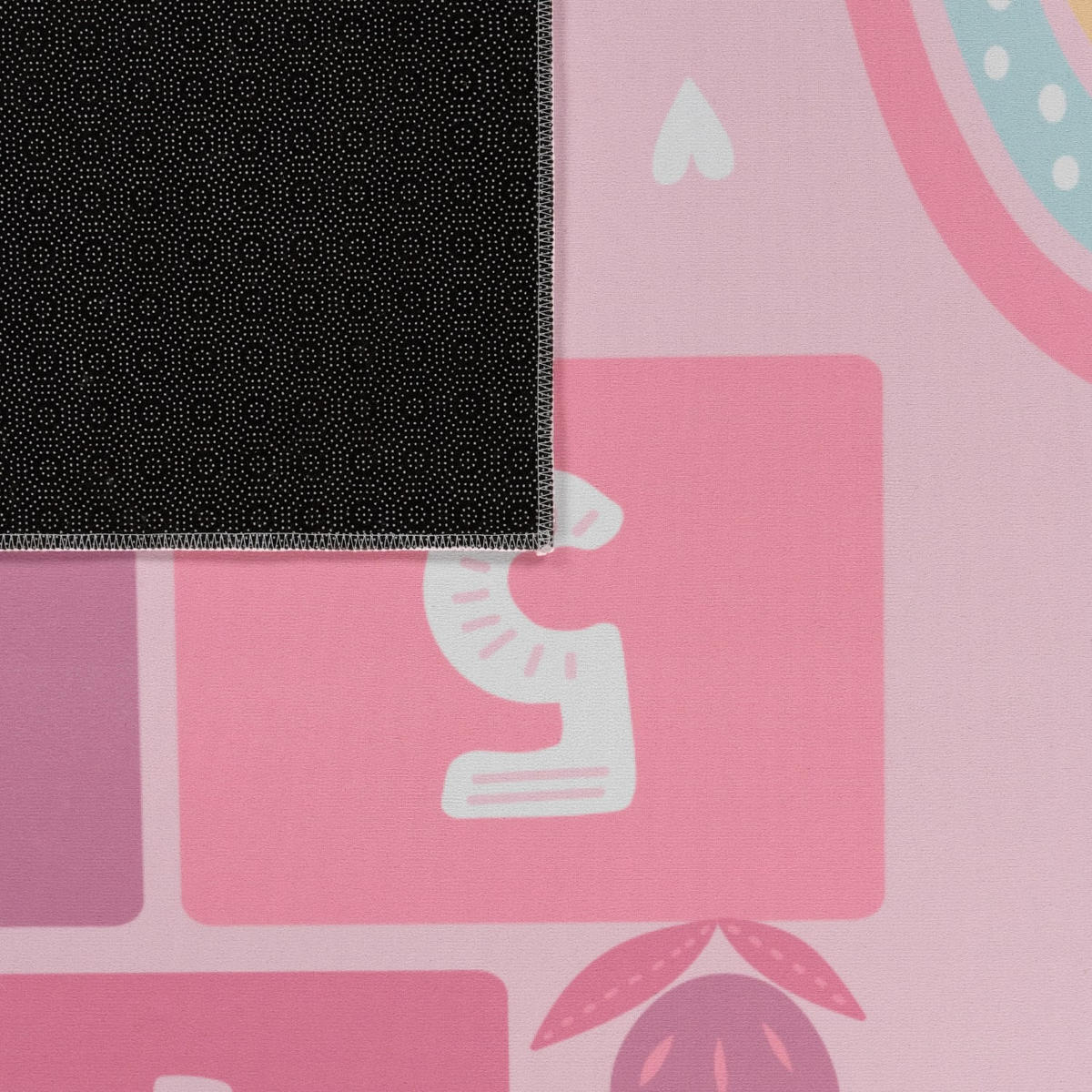 KINDERTEPPICH Herz Pink 160 x 220 cm - Pink, Kunststoff (160/220cm) - TT Home