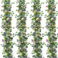KÜNSTLICHE Blumengirlande 4-teiliges Set Eukalyptus mit Schmetterlingen - Multicolor, Kunststoff (5cm)
