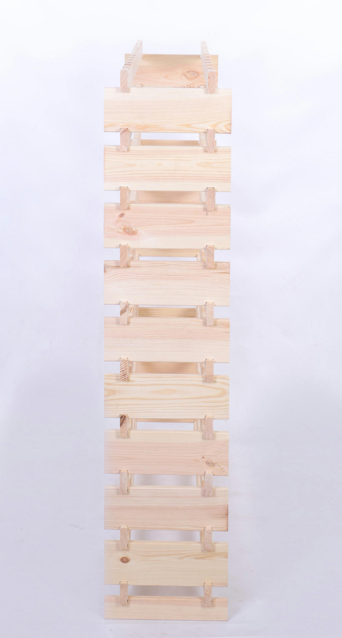 WEINREGAL VINOTECA FLEX PRO HxBxT 135x123x28cm 120 Flaschen auf 10 Ebenen Natur unbehandelt - Naturfarben, Holz (123/135/28cm) - PROREGAL