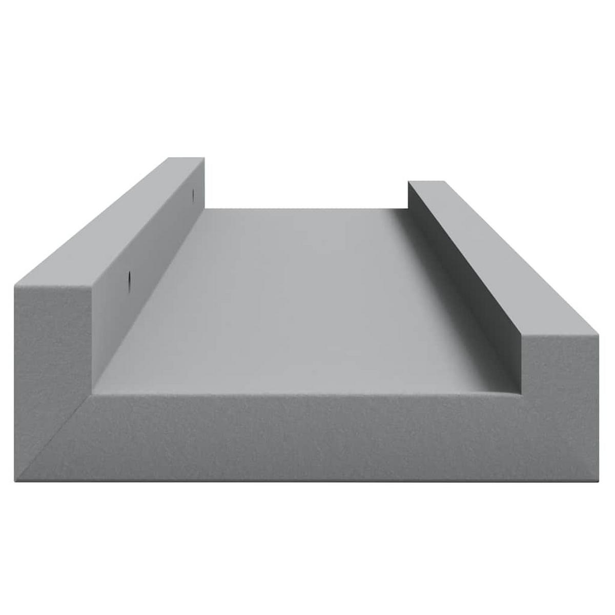 BILDERLEISTEN 2Er Set Grau 40/9/3 Cm Mdf - Grau, Holzwerkstoff (9/3/40cm) - vidaXL