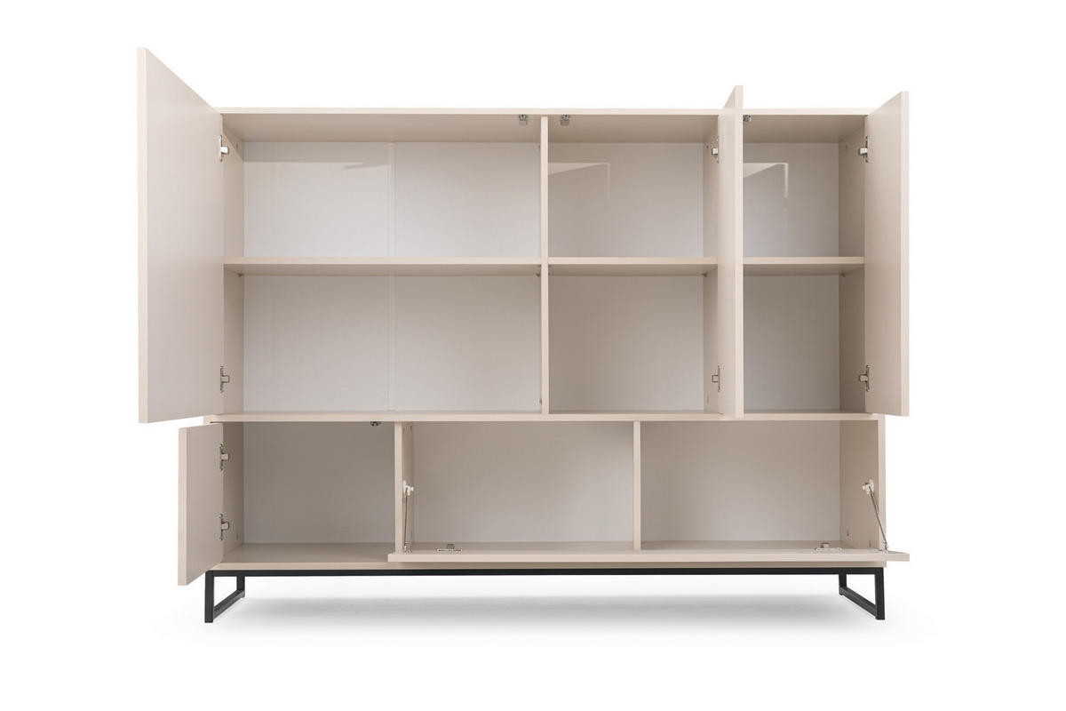 KOMMODE GENEVE 160/120/45 cm in Sandbeige - Beige, Holzwerkstoff (160/120/45cm) - Deine Möbel 24