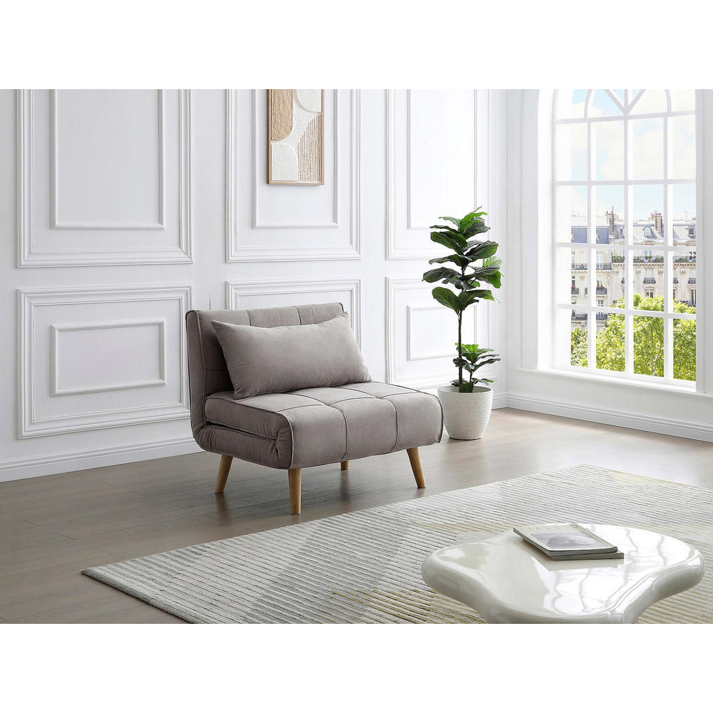 Thumbnail - Vente-Unique Schlafsessel, Braun, Textil, Uni, 1-Sitzer, 90x83x82 cm, Wohnzimmer, Sessel, Schlafsessel