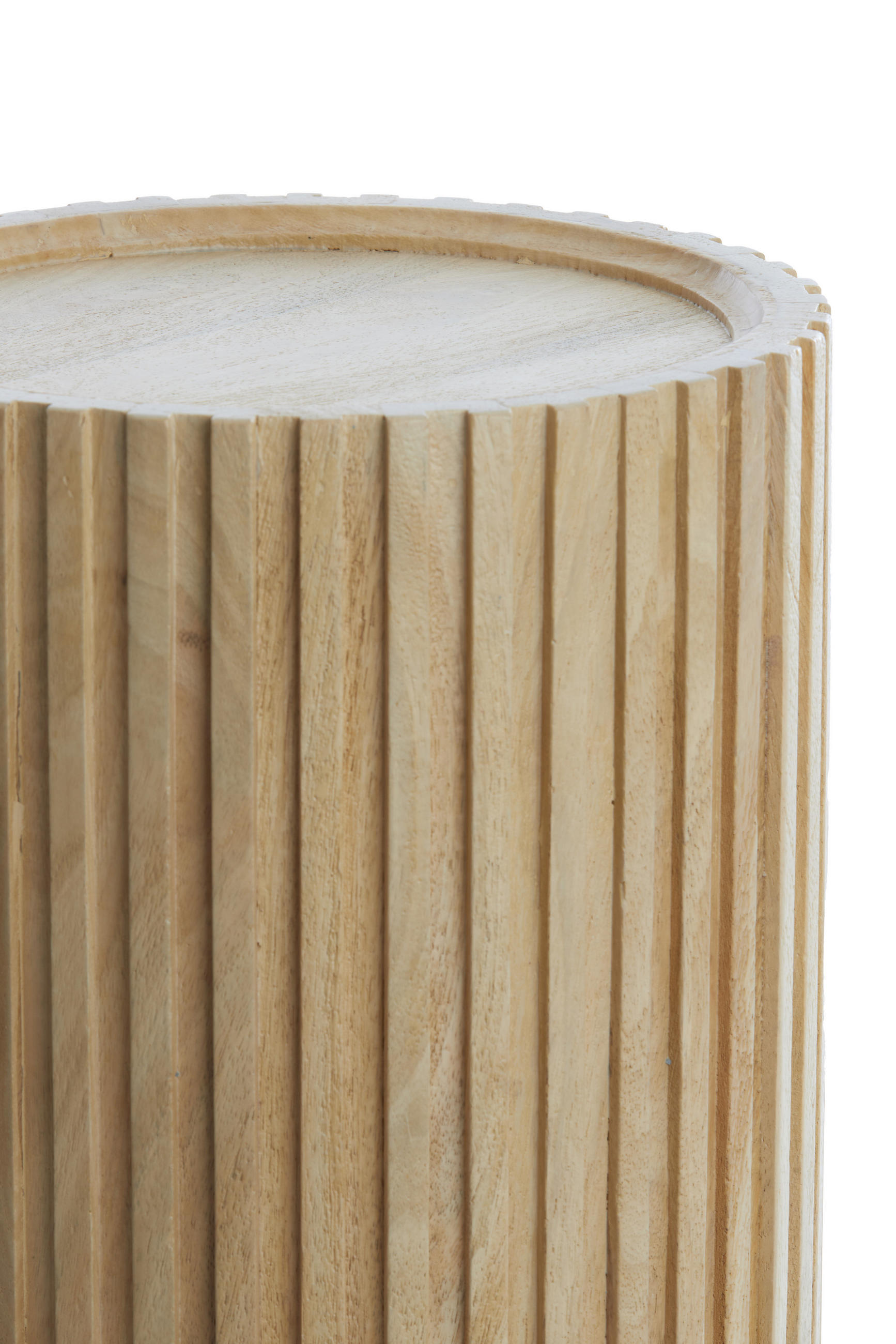 BEISTELLTISCH Kiyose Braun Ø33/47 cm - Braun, Holz (33/33/47cm) - Light & Living
