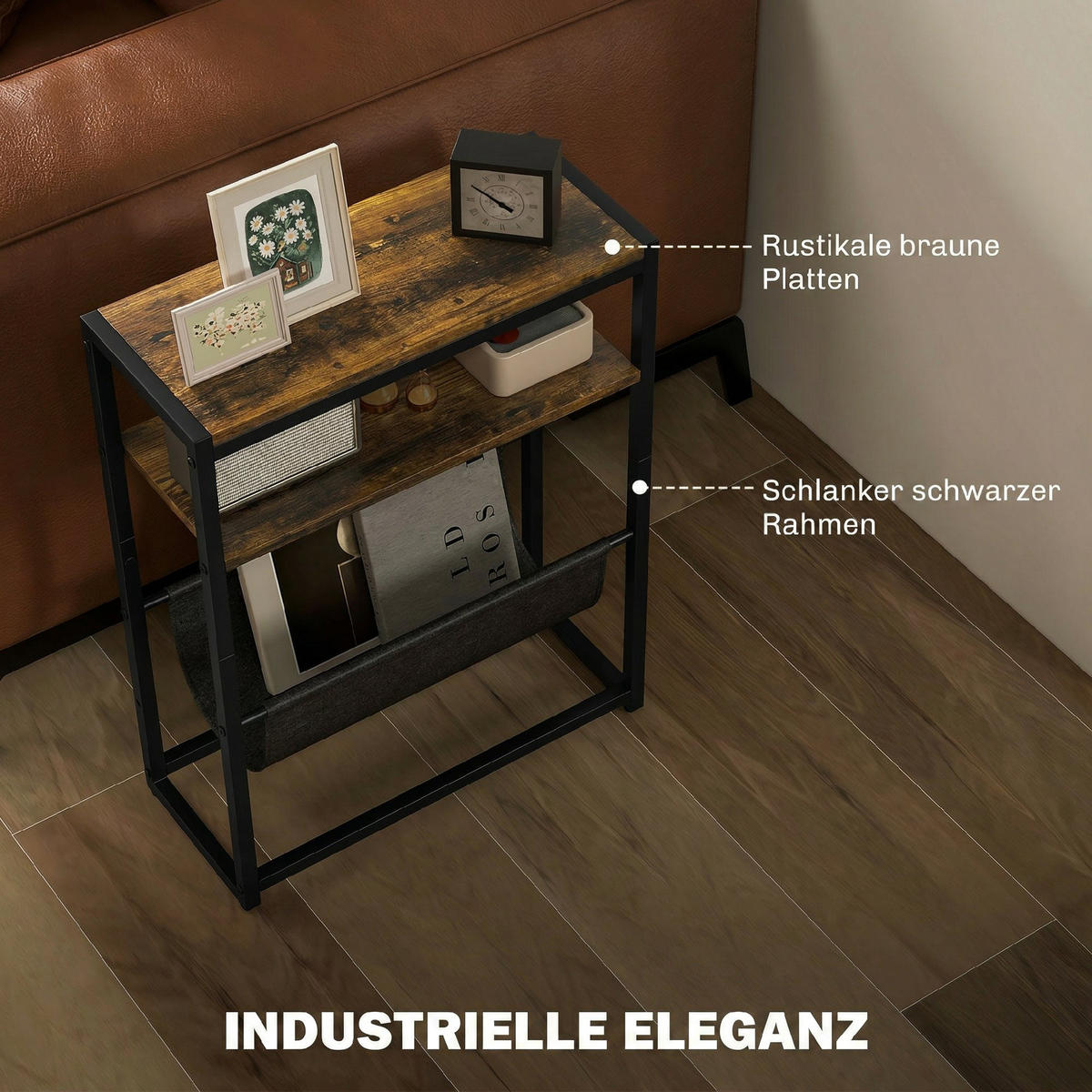 BEISTELLTISCH Braun 1 Stück - Braun, Naturmaterialien (43/18/56cm) - GiPP