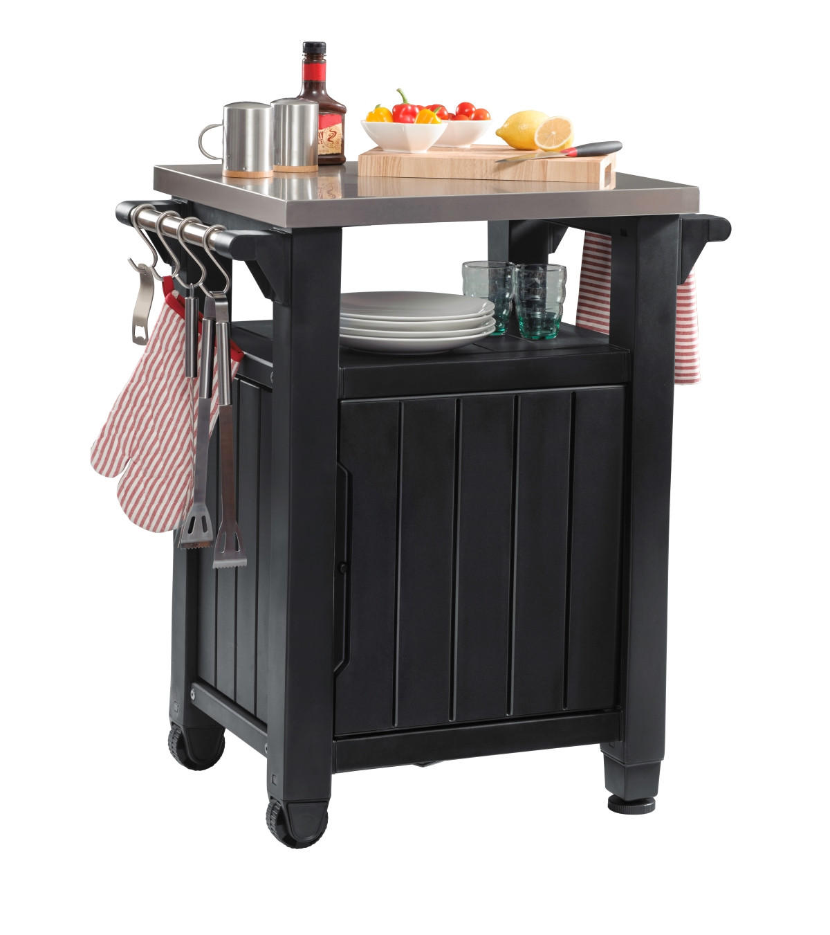 GRILLTISCH Unity - Grau, Kunststoff (76.4/52/90cm) - Keter
