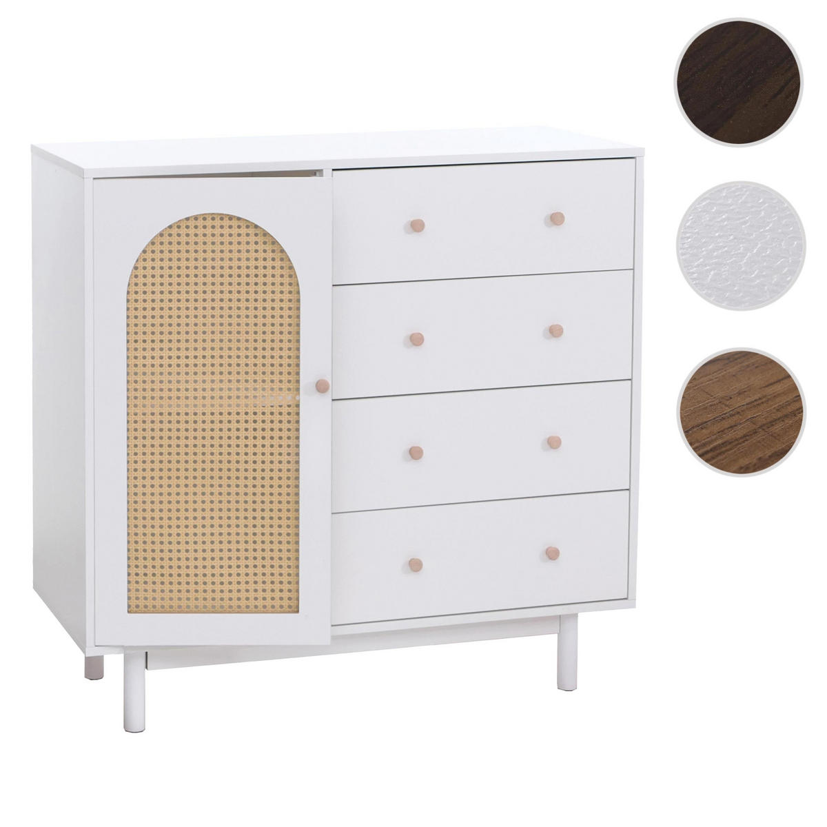 KOMODA Bílá - bílá, dřevo (100/95/40cm) - MCW