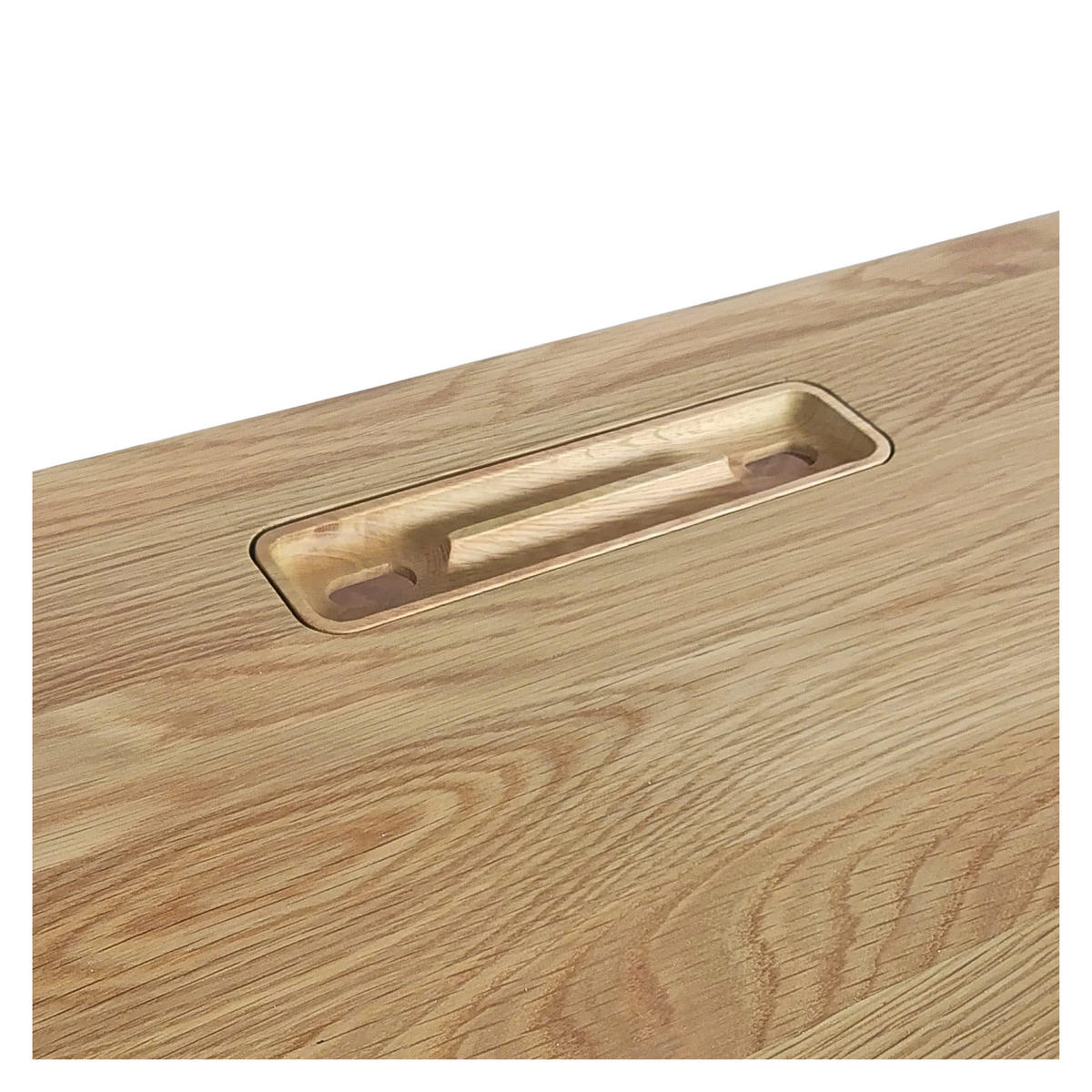 SCHREIBTISCH Franz, Natur Massiveiche - Beige, Holz (65/120/75cm) - WOODEK