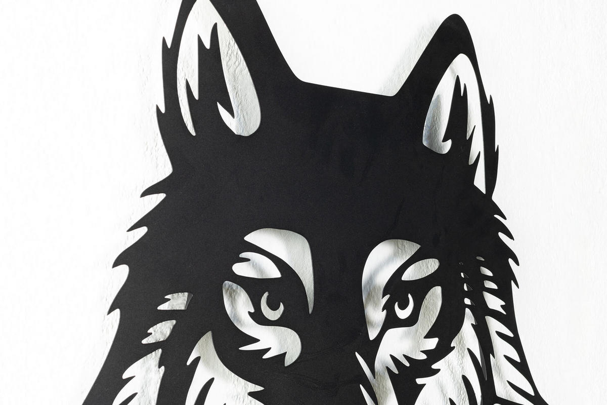 WANDDEKO Schwarz 68/82 cm - Schwarz, Metall (2.86/82/2cm) - KUNSTLOFT