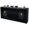 SIDEBOARD Grömitz Schwarz Hochglanz - Schwarz Hochglanz, Holzwerkstoff (166.5/75.5/35cm) - Vladon