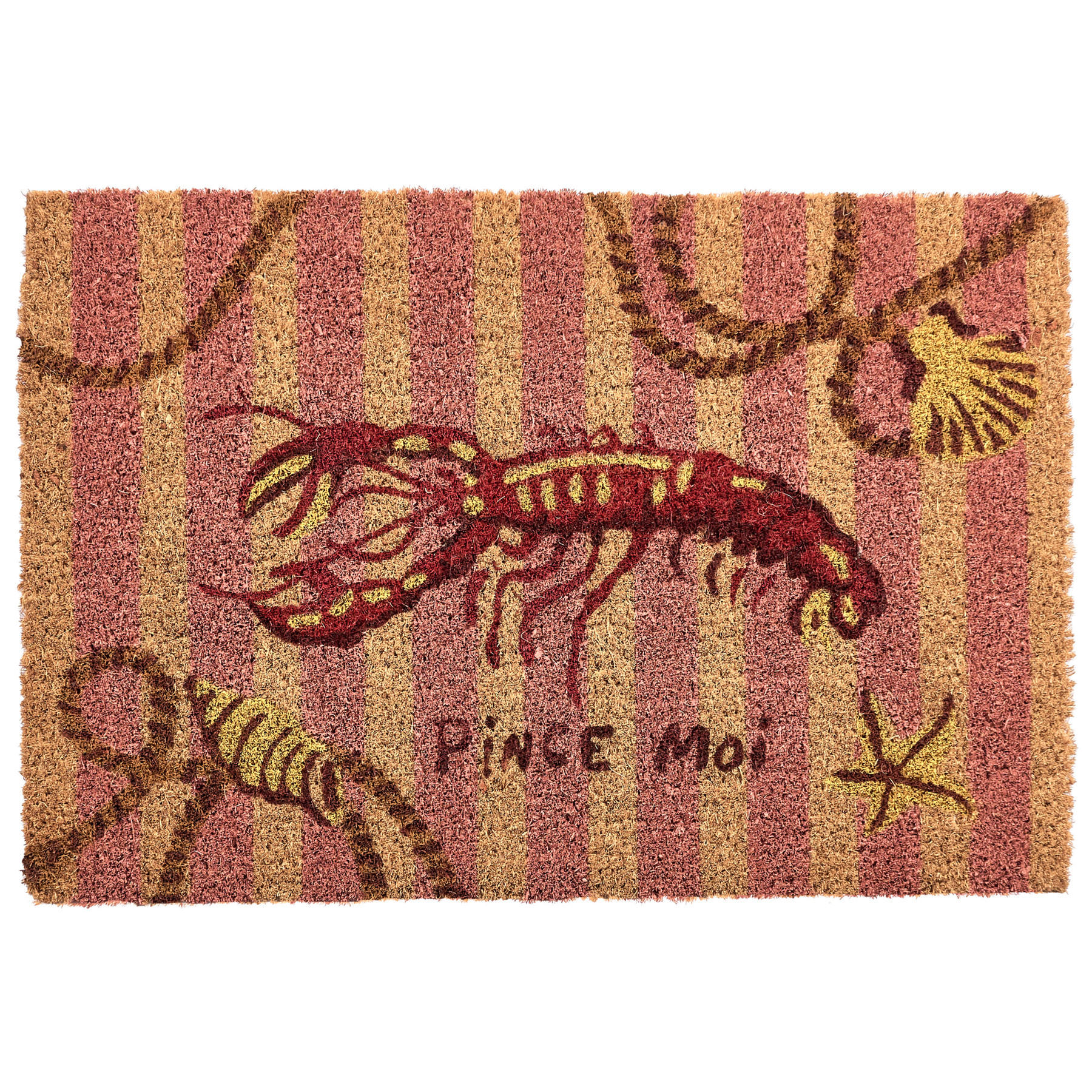 FUSSMATTE Bunt 40/60 cm Kokosfasern Surigao - Multicolor, Textil (40/60cm) - Beliani