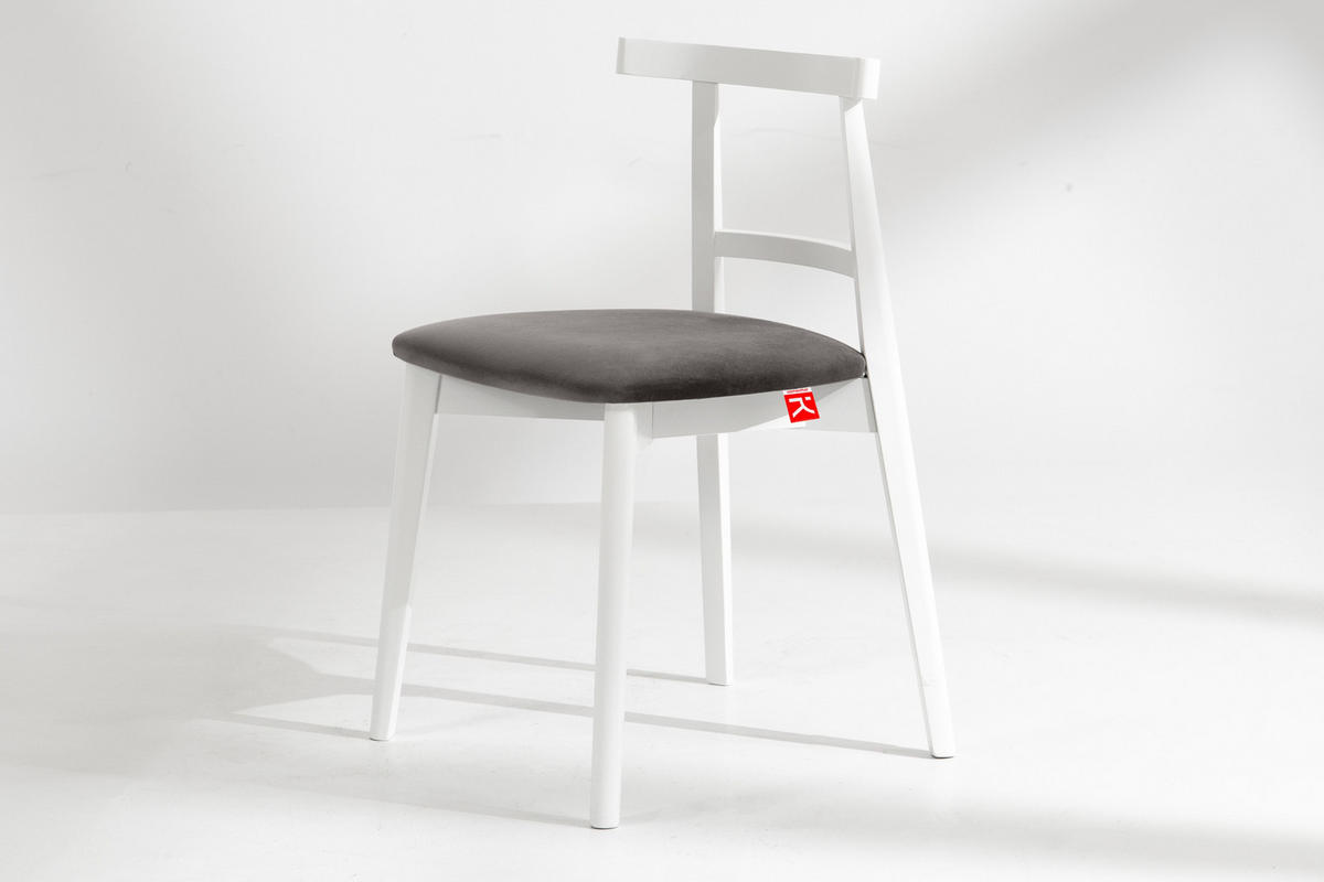 ESSTISCHSTÜHLE LILIO 2 St Vintage, Grau / weiß - Weiß/Grau, Holz/Textil (47/76/45cm) - KONSIMO®