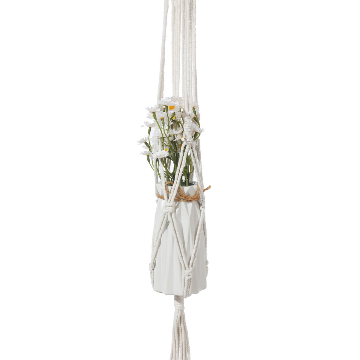 BLUMENAMPEL Beige 100 cm - Beige, Textil (1/100/1cm) - Mobili Rebecca