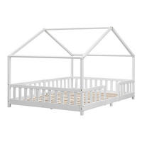 HAUSBETT Treviolo - Weiß, Holz (140/200cm) - [en.casa]