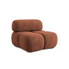 SESSEL Chenille Stoff Orange - Terra cotta/Schwarz, Kunststoff/Textil (96/70/95cm) - Makamii