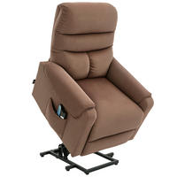 FERNSEHSESSEL, Relaxsessel, verstellbar, Massage, Aufstehhilfe, Polyester, Fernbedienung, Braun - Multicolor, Holzwerkstoff (93/110/83cm) - FORIOUS
