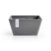 BLUMENTOPF Berlin 31,2/31,2/15,7 cm Grau - Grau, Kunststoff (31.2/15.7cm) - Ecopots