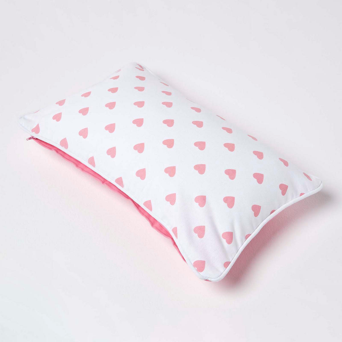 KISSENHÜLLE Herzen 30/50 cm, 100% Baumwolle - Rosa, Textil (30/50cm) - Homescapes