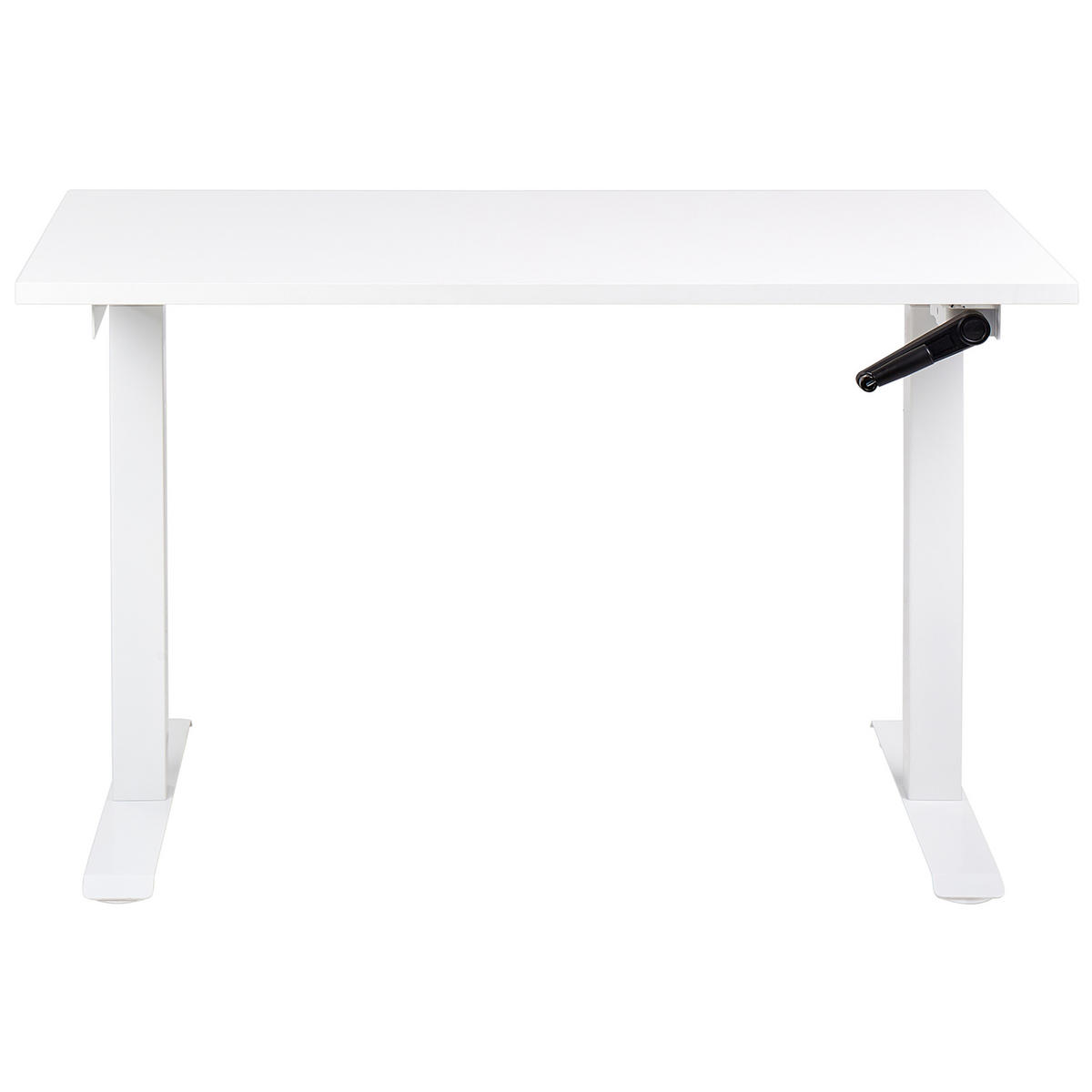 SCHREIBTISCH weiß 120/72 cm manuell höhenverstellbar Destin III - Weiß, Holz (72/120/74cm) - Beliani