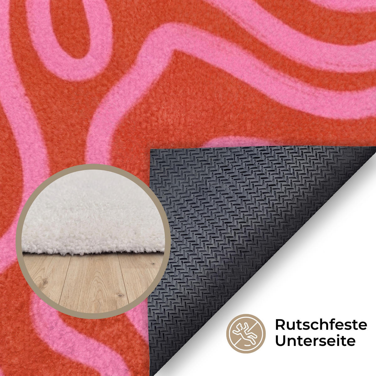 KOBERCE - Ružová - 230x150 cm - červená, textil/plast (230/0.4cm) - OnlyWow