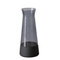 WASSERKARAFFE schwarzes Glas Woluna Schwarz 1,1 l 10,5/10,5/25 cm - Schwarz, Glas (10.5/10.5cm) - Boltze Home
