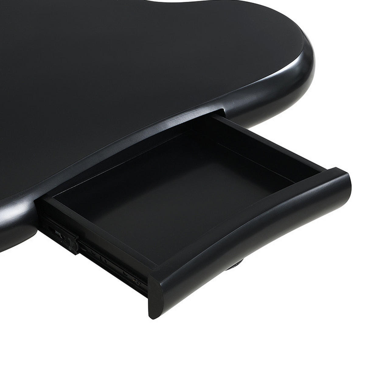 COUCHTISCH aus MDF 98x65,5x40 cm in Schwarz mit Schublade & LED-Beleuchtung - Schwarz, Holzwerkstoff (98/65.5/40cm) - Modfu