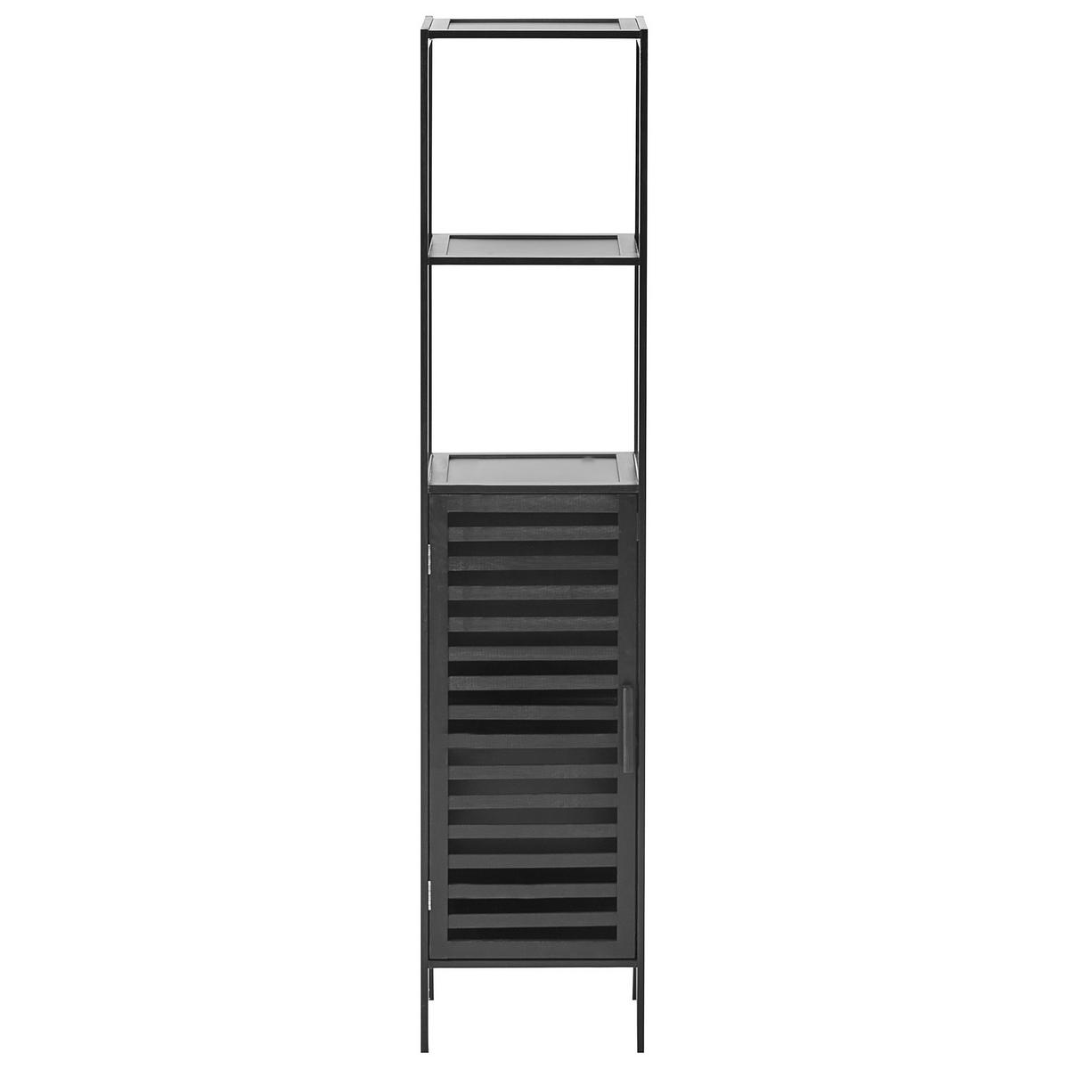 RAFT bambus negru Owasso - negru, lemn (32/145/30cm) - Beliani