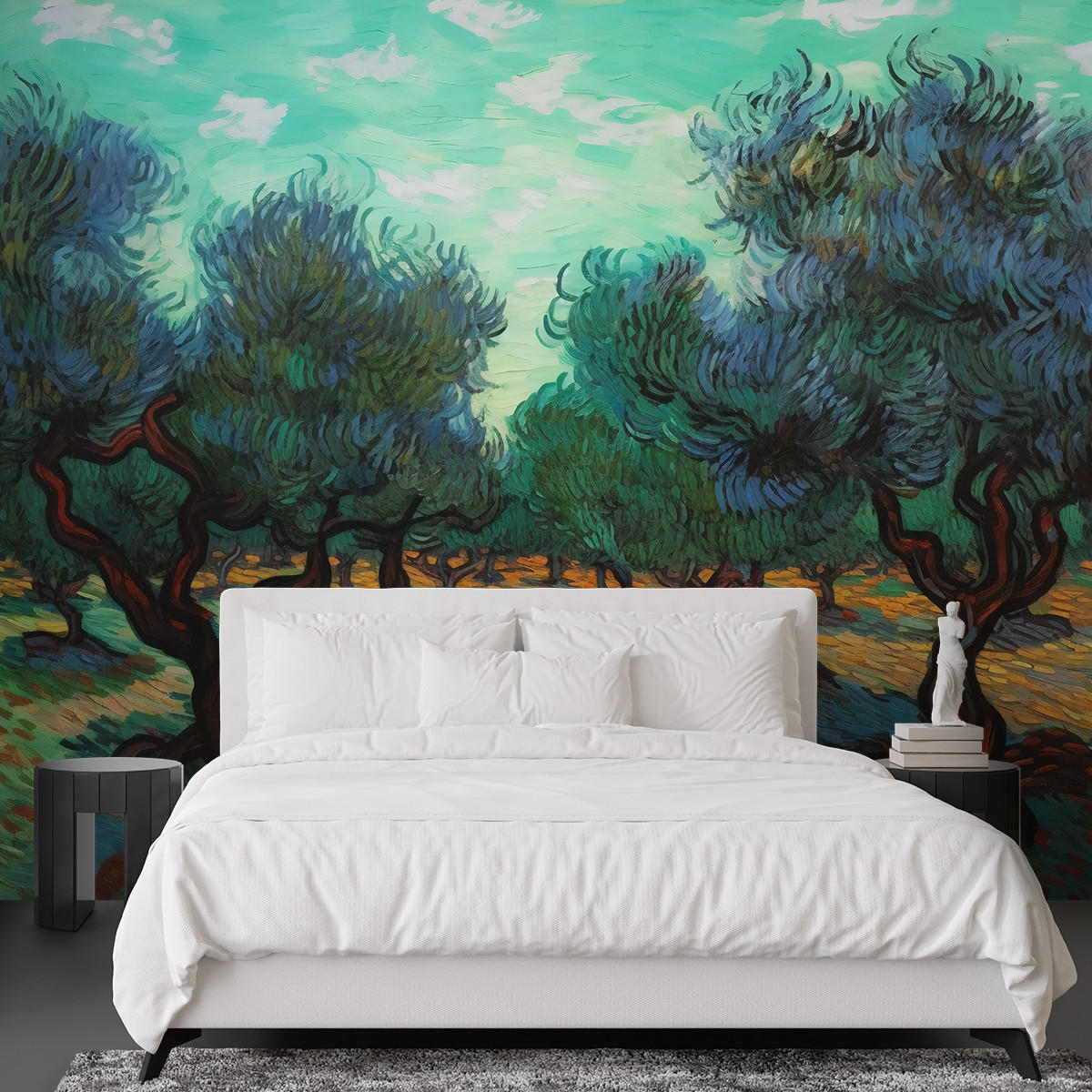 FOTOTAPETE, Olivenhain - V. van Gogh - Weiß, Papier (300/210cm) - Feeby