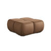 POUF Kunstleder Braun - Lila/Schwarz, Leder/Kunststoff (95/41/95cm) - Makamii