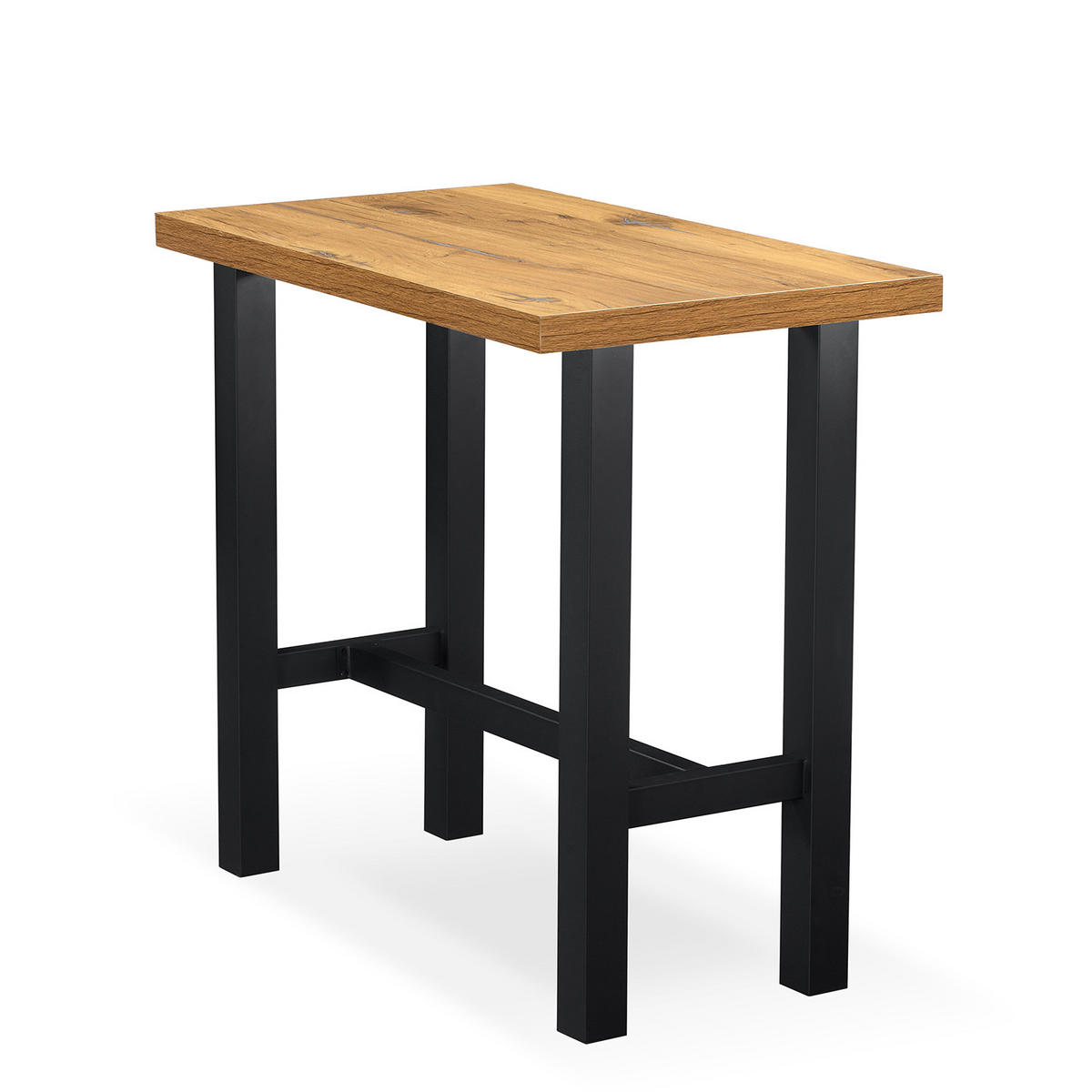 BARTISCH LOTTE 120/60/105 cm - Hellbraun/Alteiche, Holzwerkstoff/Metall (60/120/105cm) - DUBI Möbel