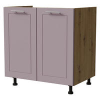 SPÜLENUNTERSCHRANK Bari D8Z/80 Eiche Artisan / RAL 4009 pastellviolett 80 / 50 / 82cm - Violett/Eiche Artisan, Holz/Holzwerkstoff (80/82/50cm) - Feldmann-Wohnen