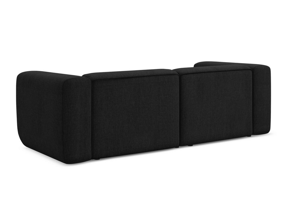 3-SITZER SOFA Chenille Stoff Schwarz - Schwarz, Kunststoff/Textil (228/70/89cm) - Makamii