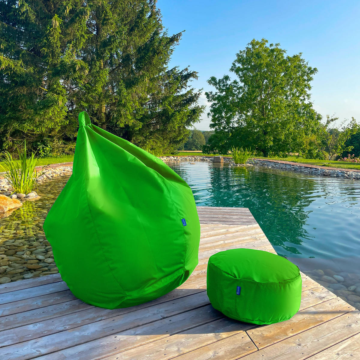 POUF M grün - Grün, Textil (500/200/500cm) - Bruni
