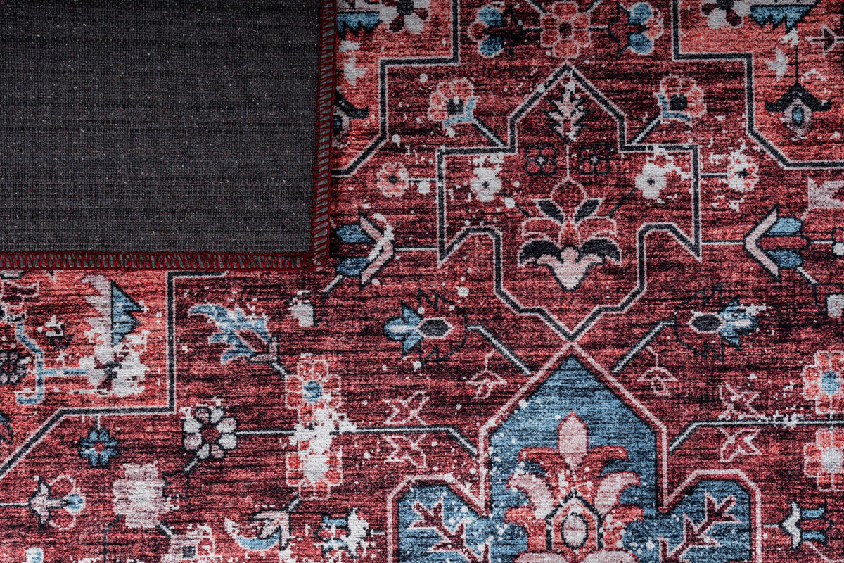 TEPPICH DUBAI bordeaux orientalisch 90/150 cm - Bordeaux, Textil (90/150cm) - Tapiso