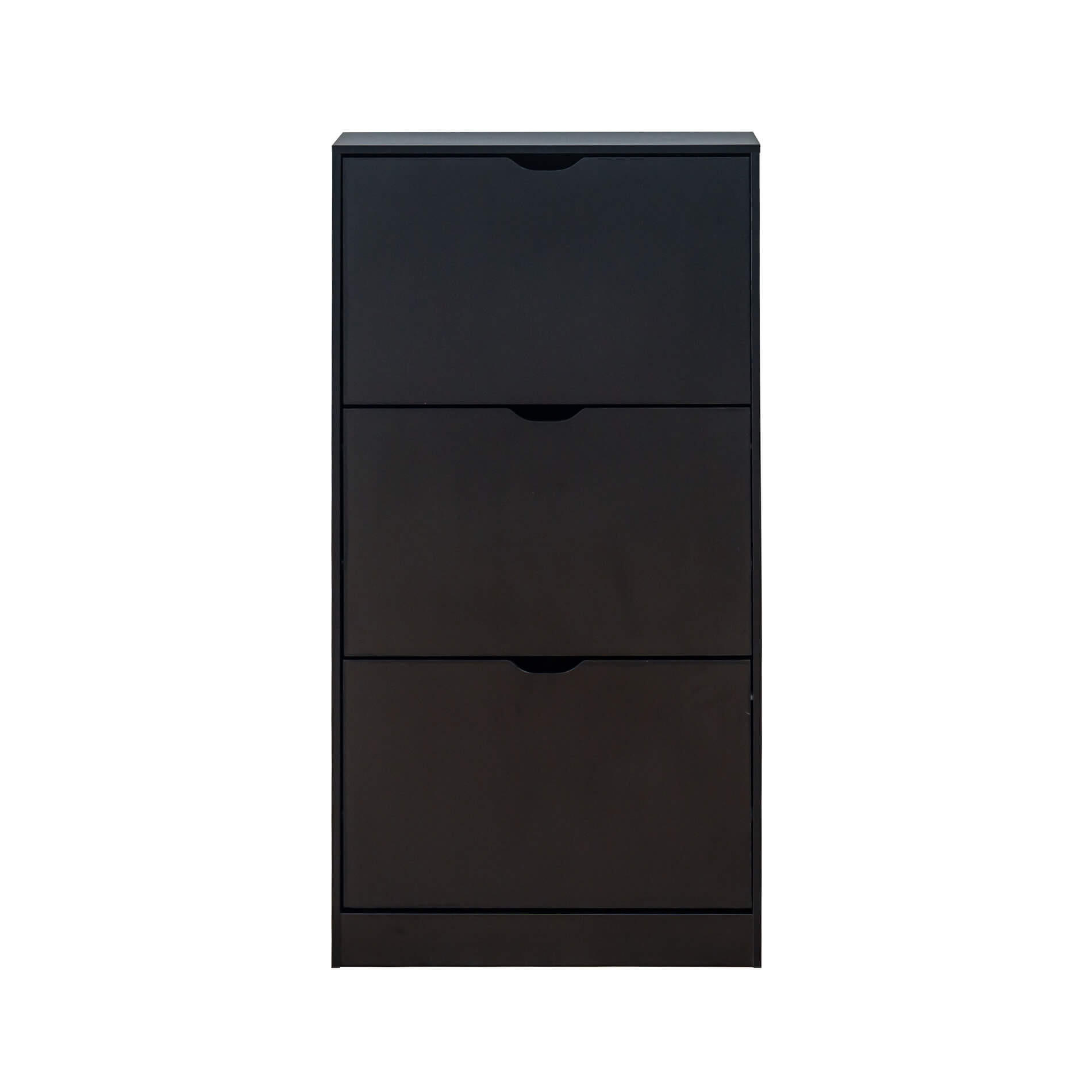 Mobili Rebecca Schuhschrank Schwarz 60x119x23 cm