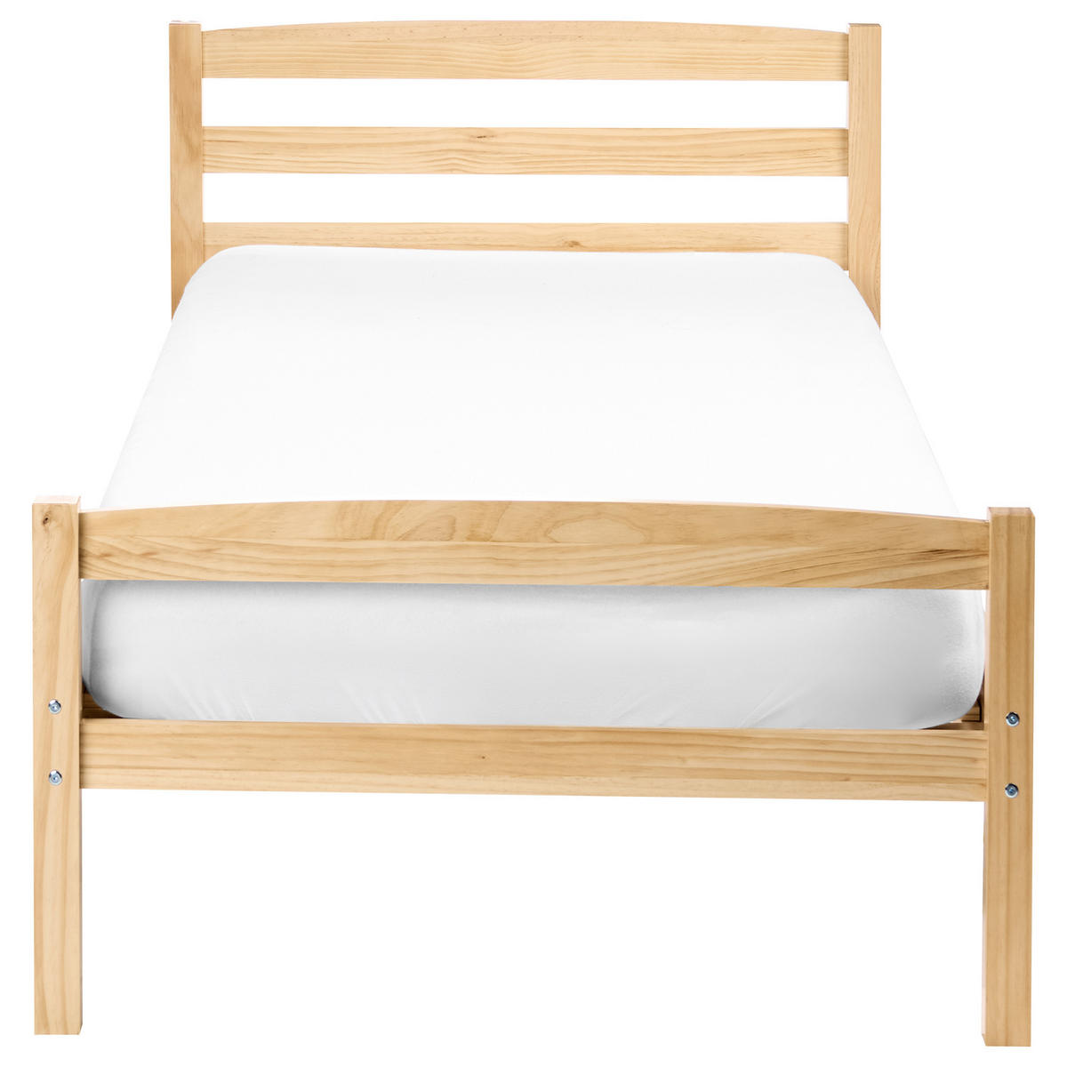 POSTEL s roštem 80/200 cm Borovicové dřevo Světle hnědá Echallon - hnědá/světle hnědá, dřevo (80/200cm) - Beliani
