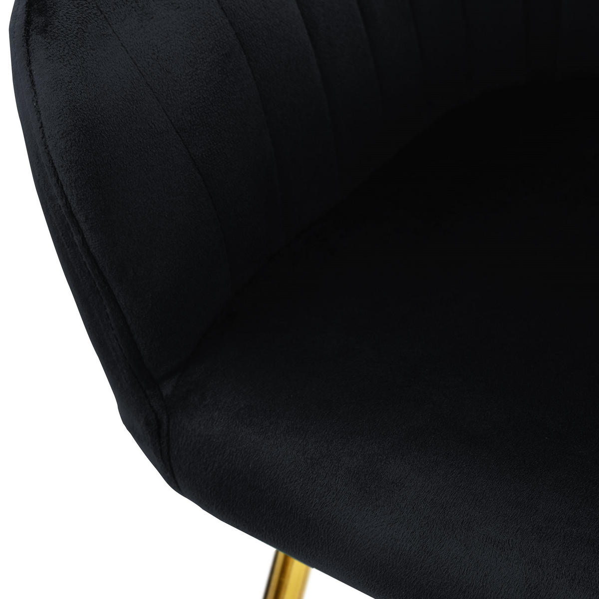 STUHL Samt schwarz 4er Set - Schwarz, Metall (60/82/57cm) - ML-DESIGN