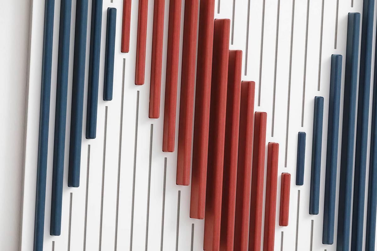 HOLZBILD Rot 47/60 cm - Rot/Weiß, Holz (4.25/60cm) - KUNSTLOFT