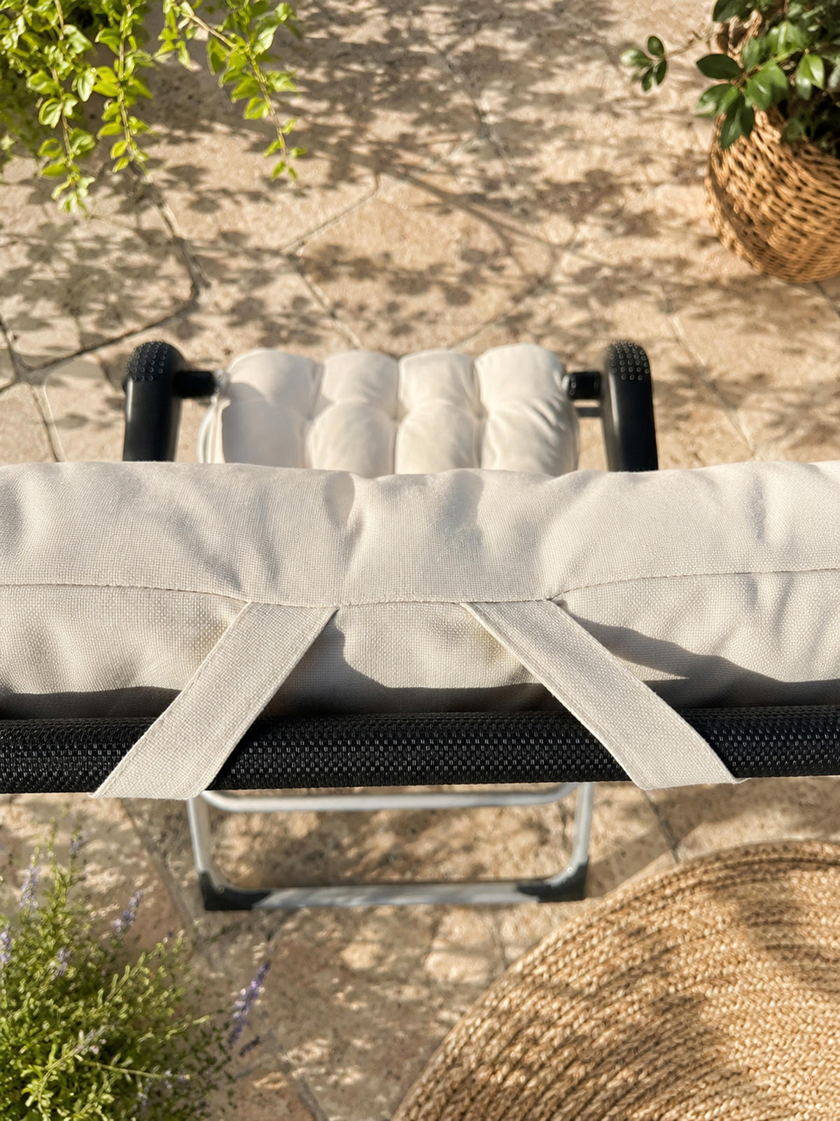 LIEGESTUHLAUFLAGE 157/57 cm Creme - Creme, Textil (57/10/157cm) - QUICK STAR