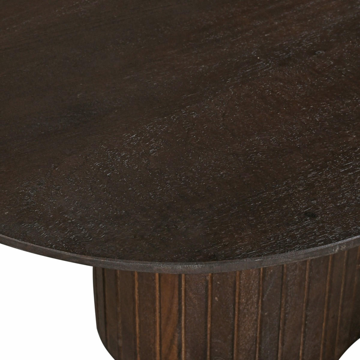 COUCHTISCH Oval 120cm aus Mangoholz, Dunkelbraun - Dunkelbraun, Holz (120/70/35cm) - Giga Meubel