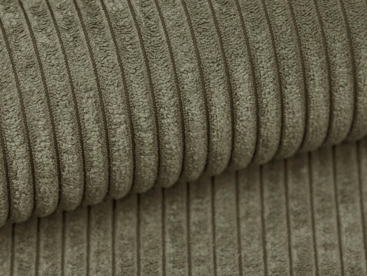 MODULARES-SOFA Campi aus Cord Moosgrün 2 Sitzplätze - Salbeigrün, Textil (90/70/180cm) - Cosmopolitan Design