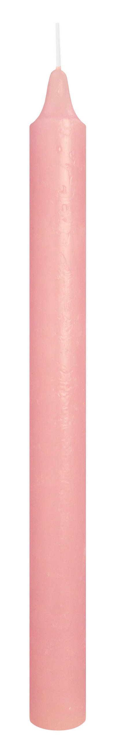 MARBLE Leuchterkerzen durchgefärbt Soft Pink 250 x 22 mm, 20er Set - Pink, Paraffin (2.2/25/25cm) - Wiedemann Kerzen