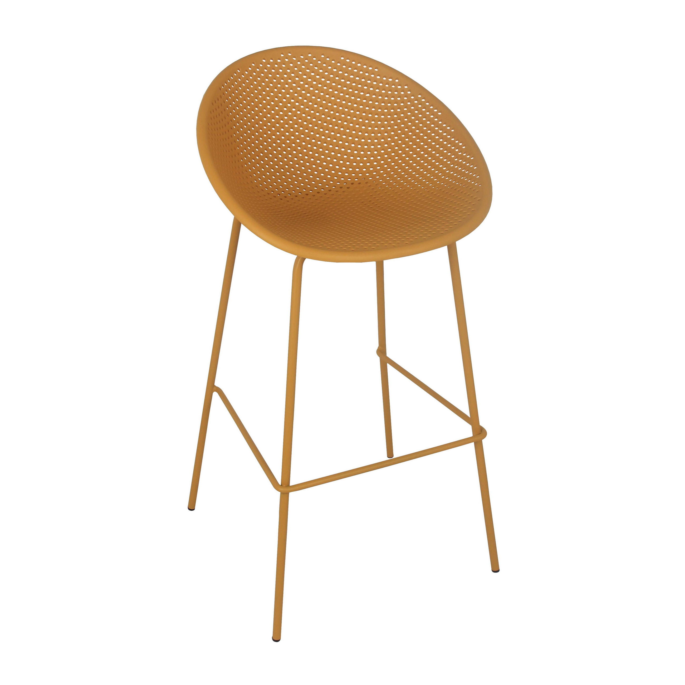 GARTENSTUHL 4-tlg., Gelb - Gelb, Kunststoff (49/50cm) - Oviala